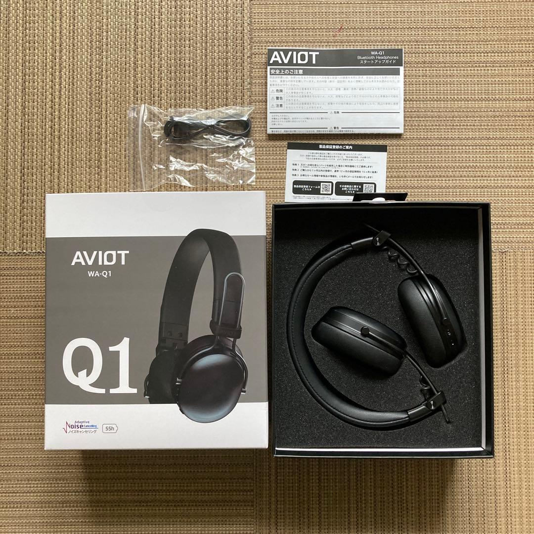 AVIOT Bluetoothワイヤレスヘッドホン　WA-Q1 Black
