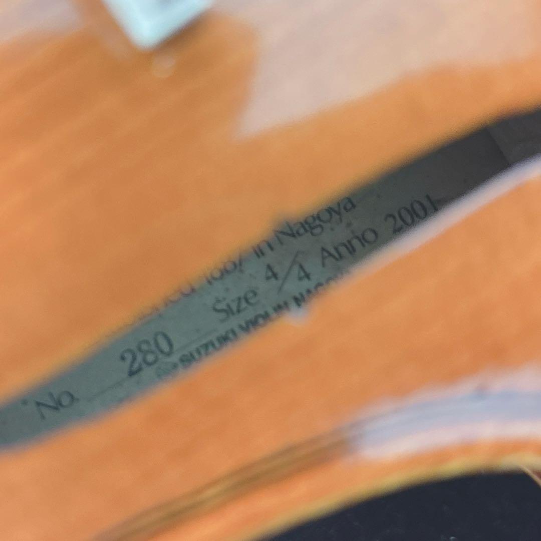 【美品】SUZUKI バイオリン No280 4/4 Anno 2001