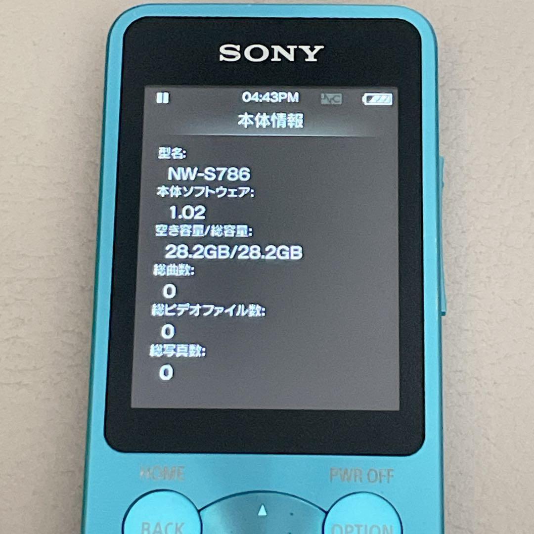 【美品】SONY ウォークマンNW-S786 32GB BlueTooth対応