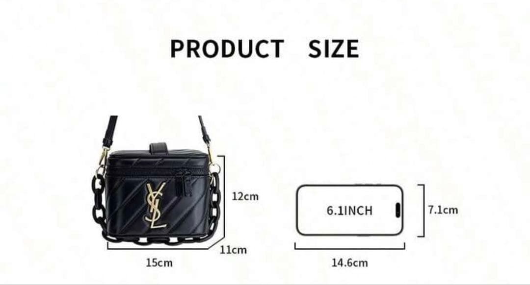 YSL ブラック キルティング バッグ