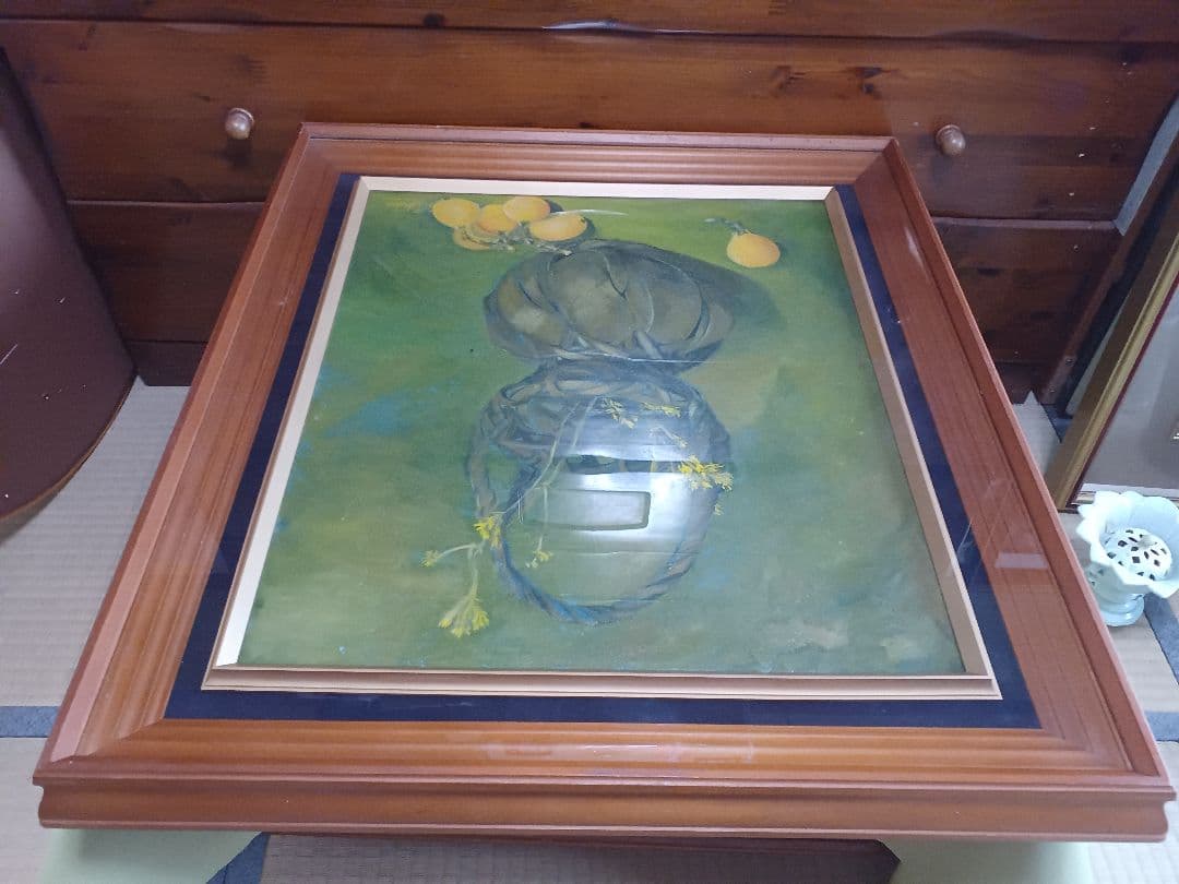 「エニシダと枇杷」　油彩　F10号