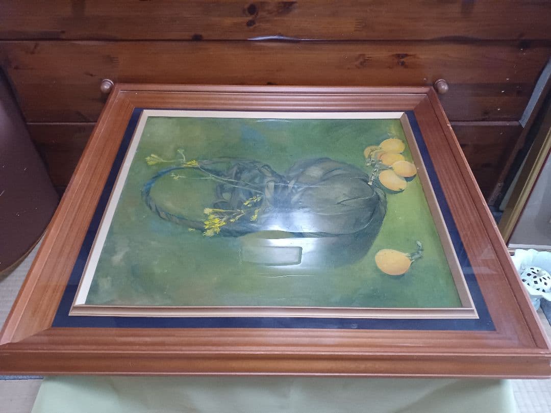 「エニシダと枇杷」　油彩　F10号