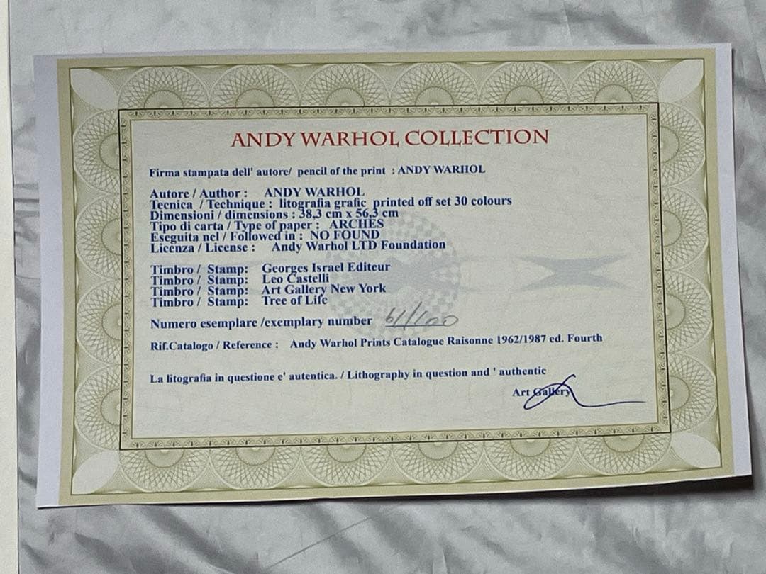 【模写】限定100枚 アート品アンディ・ウォーホル ミッキーマウス【送料無料】