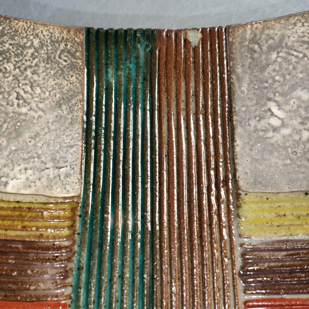 A1366-1/北大路魯山人写/祥山窯/美食道楽 色絵銀彩糸巻文四方皿5客/共箱