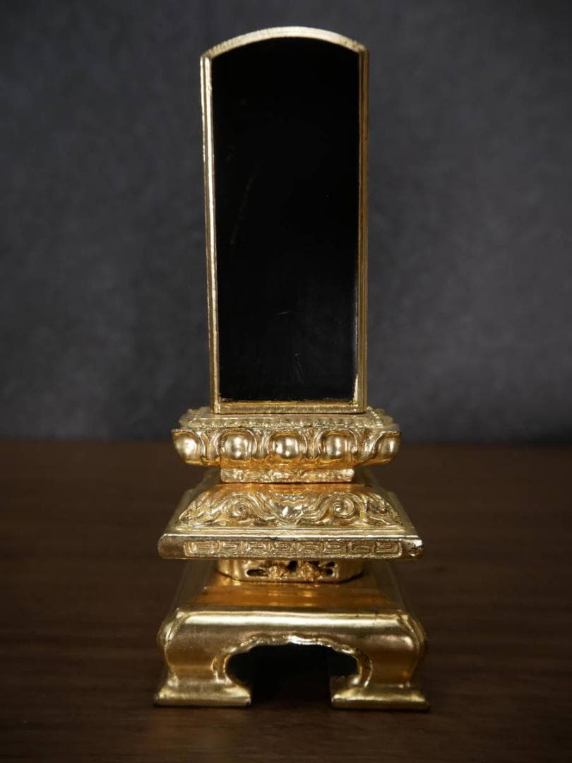 限定値下　【長期保管品】位牌　純金箔　仏壇　仏具　仏教美術　4299