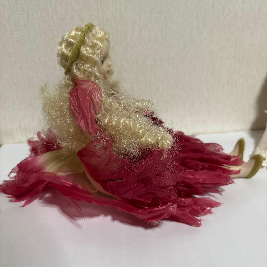 若月 まり子　お花の妖精　カーネーション 布華屋 ビスクドール 人形　ぬいぐるみ