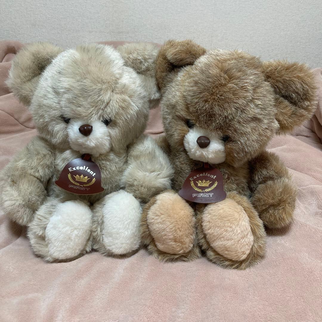 エクセレントファースト　クマ　ぬいぐるみ　2こ　中古品