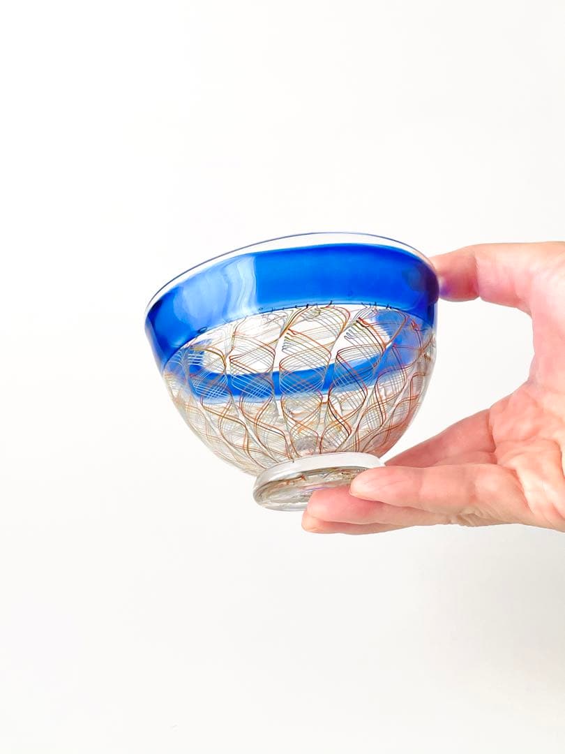 吹きガラス　うつわ　レースガラスB