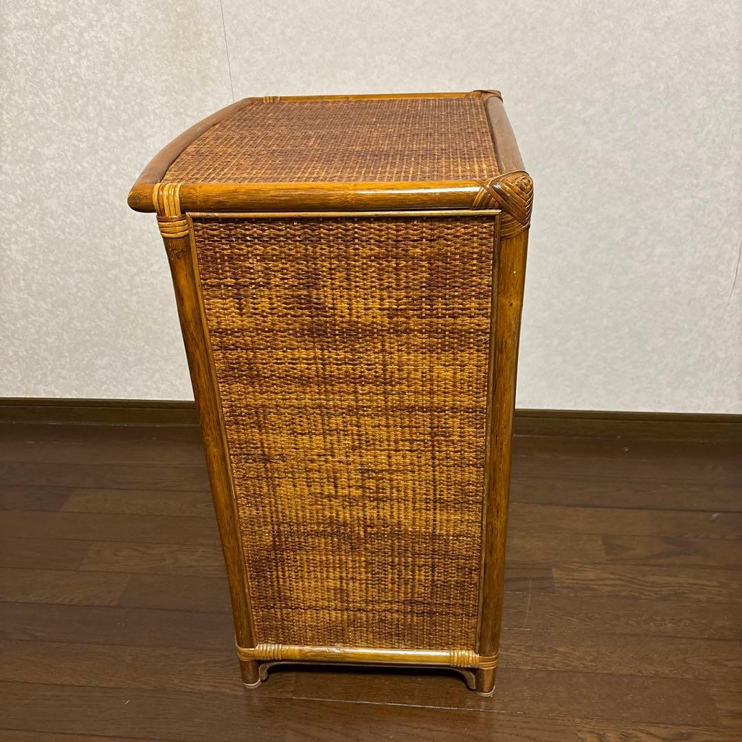 【美品】ラタンチェスト ４段 藤家具 高品質 ラタン チェスト