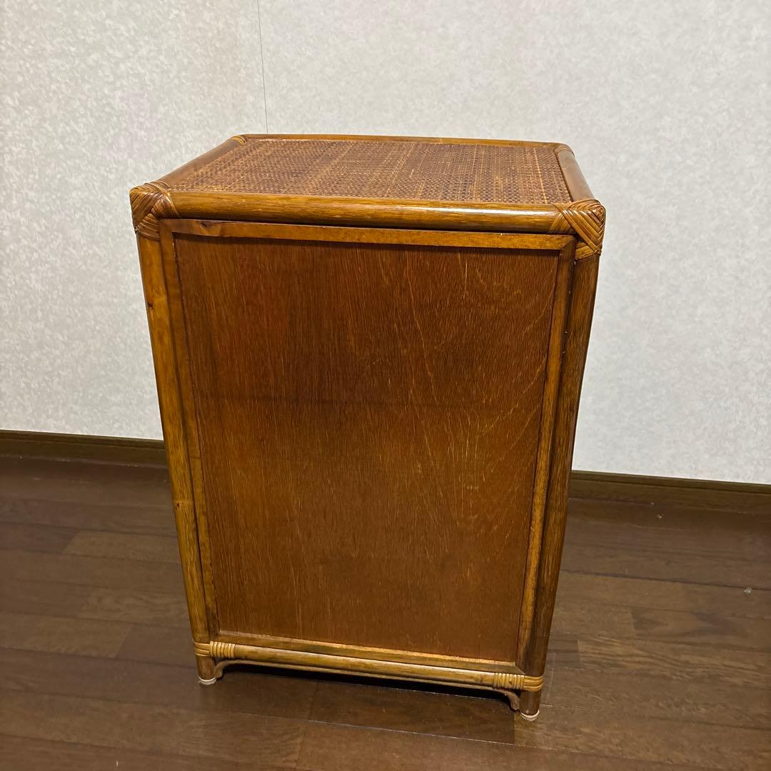 【美品】ラタンチェスト ４段 藤家具 高品質 ラタン チェスト