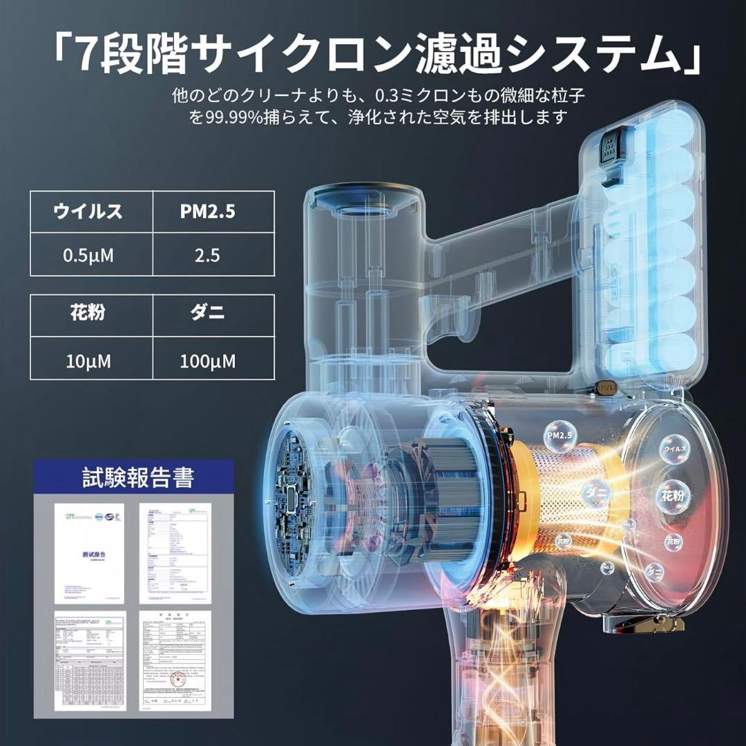 掃除機 コードレス【2026業界注目!自動式吸引力AI調整!先行発売 70Kp