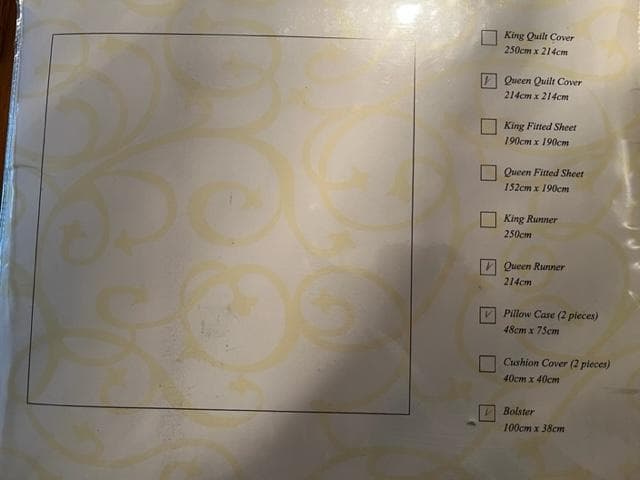 ベッドカバー・枕カバー・ランナー４点セット