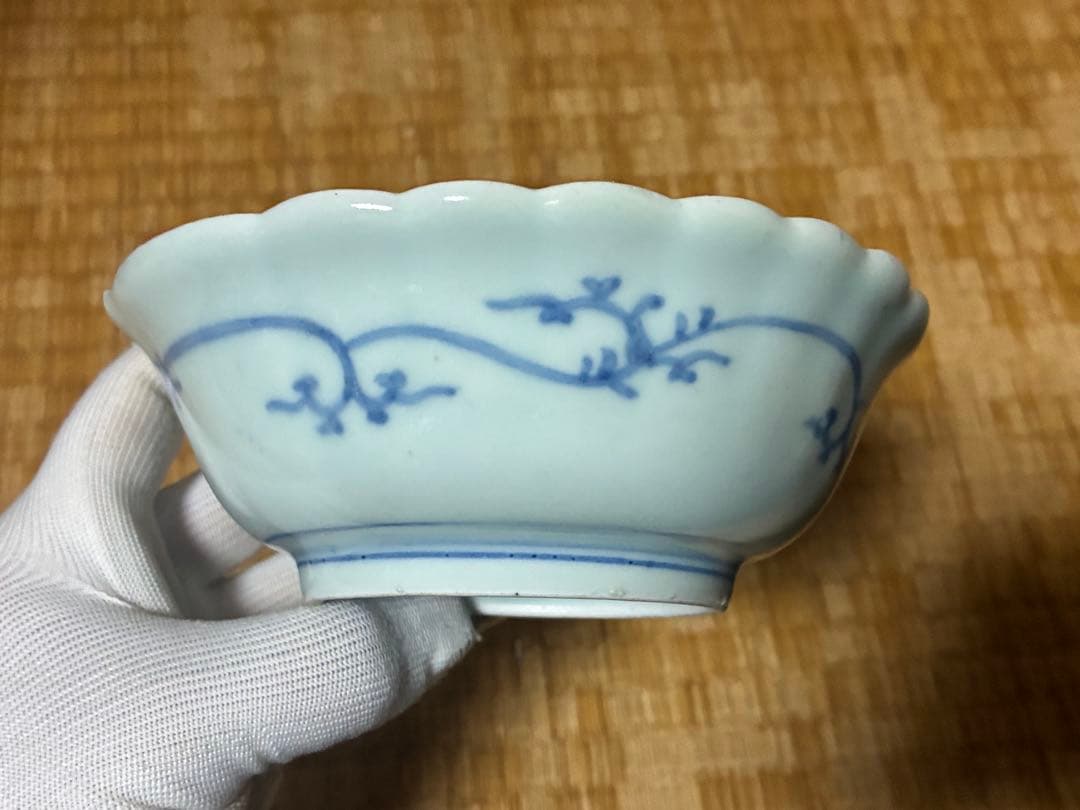 古伊万里 染付 輪花皿 渦福 小鉢 盛鉢 小皿 江戸時代