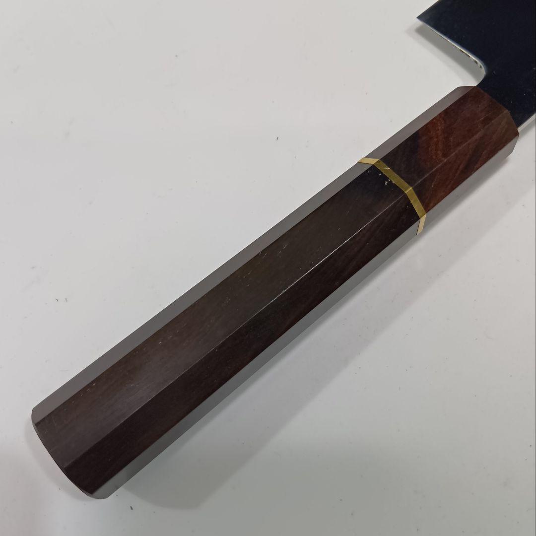 本焼 Ｖ金10号鋼 全鋼 和牛刀 24cm 牛刀 包丁 鏡面 八角黒檀柄