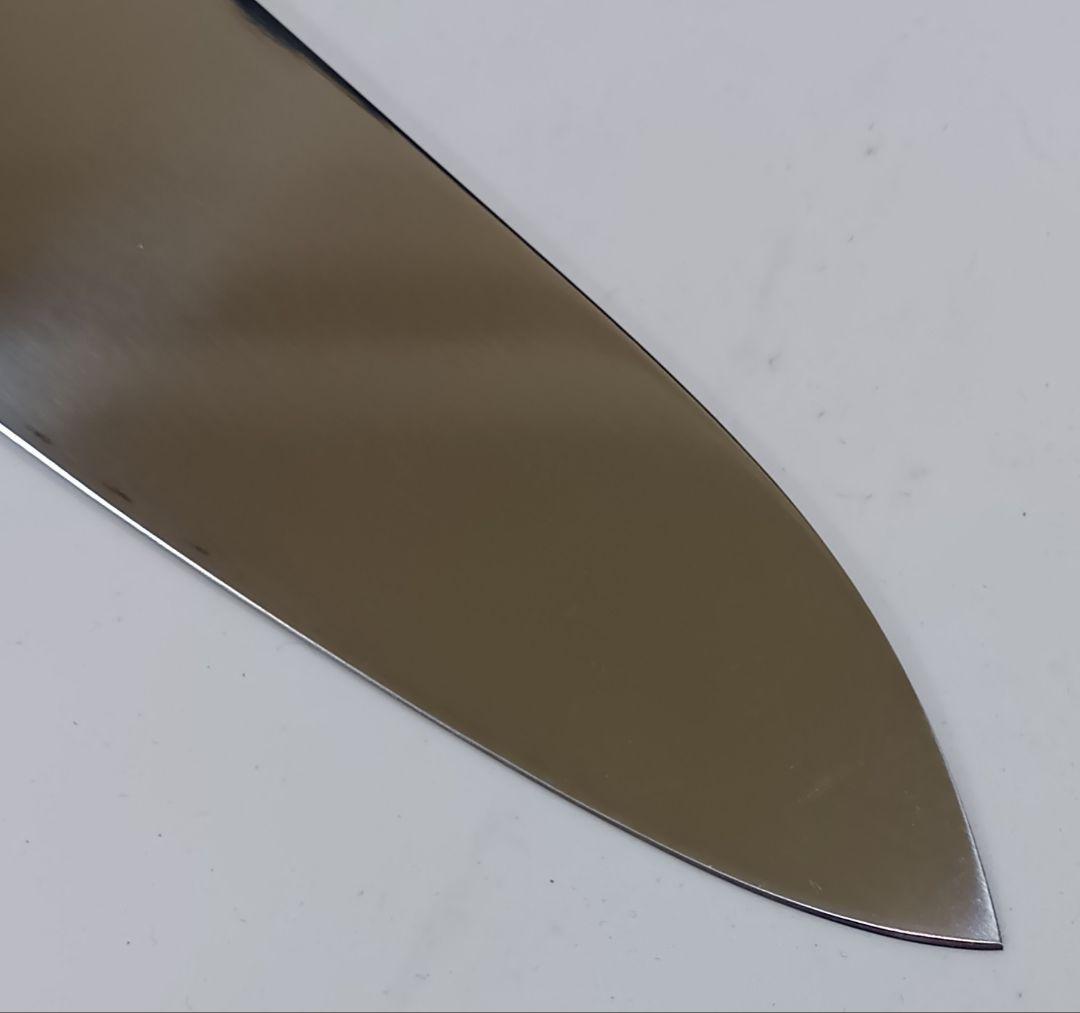 本焼 Ｖ金10号鋼 全鋼 和牛刀 24cm 牛刀 包丁 鏡面 八角黒檀柄