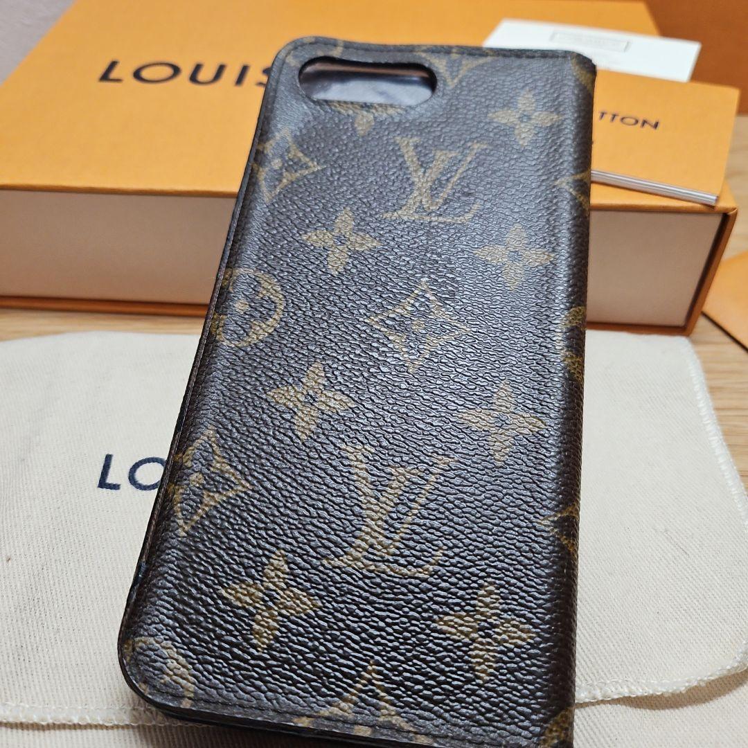 完備品 ルイヴィトン スマホケース 手帳型 iPhone7/8Plusモノグラム