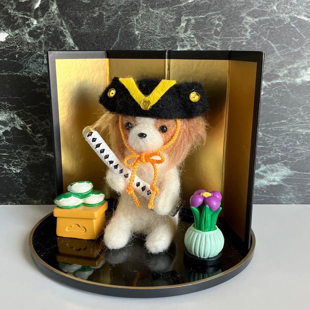 羊毛フェルト 犬 パピヨン3 こどもの日 専用