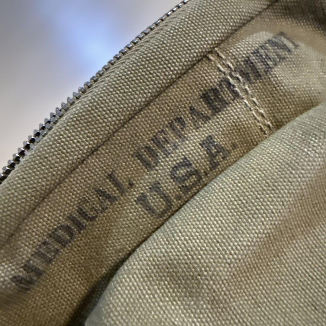 50〜60's 米軍実物 メディカルポーチ USA製 KWIKアルミジップ