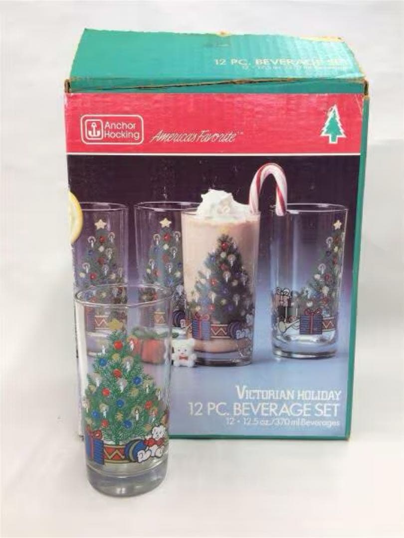 アンカーホッキング　ビクトリアンホリデー　クリスマス　12点セット/1988年製
