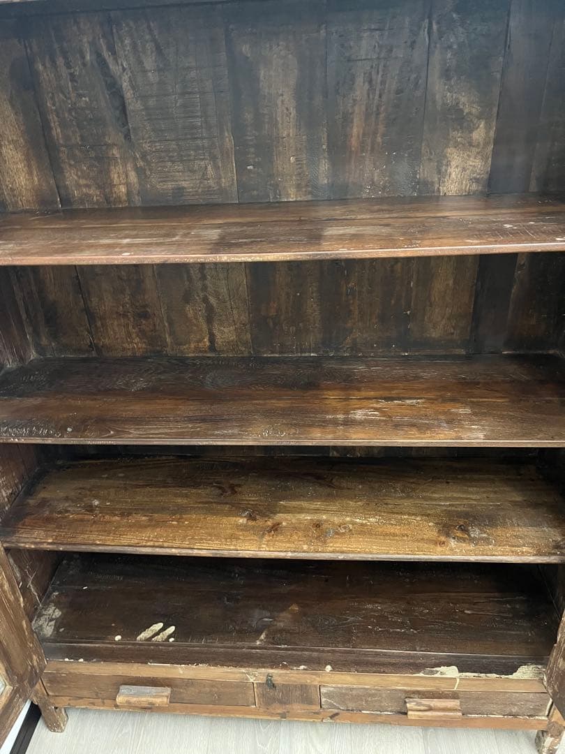オールドメゾン　ヴィンテージ アンティーク　キャビネット　シェルフ　飾り棚