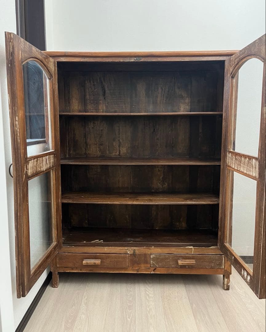 オールドメゾン　ヴィンテージ アンティーク　キャビネット　シェルフ　飾り棚