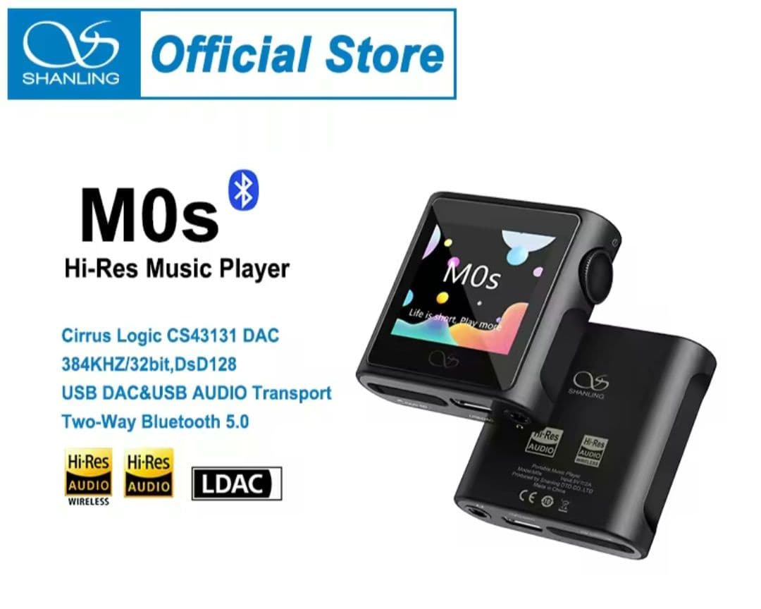 【週末価格!】 M0S ポータブル音楽プレーヤー 美品+専用クリップ・ケース