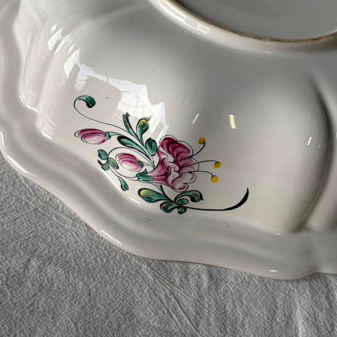 フランス　ストラブール　アンティーク　Luneville 26cm 大皿　深皿