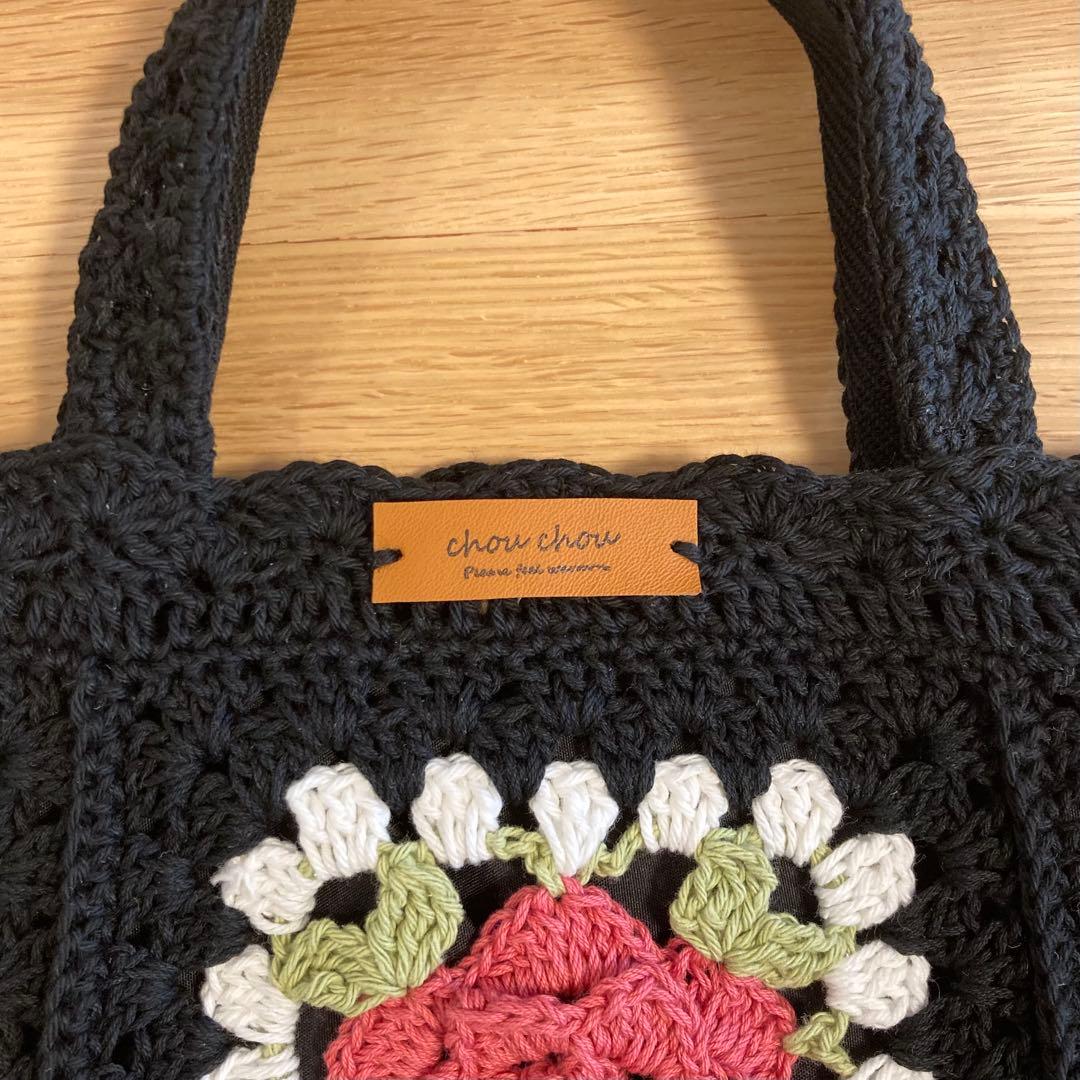 〈user_c7d7d101〉4点 黒 ピンクバラモチーフトートバッグ他