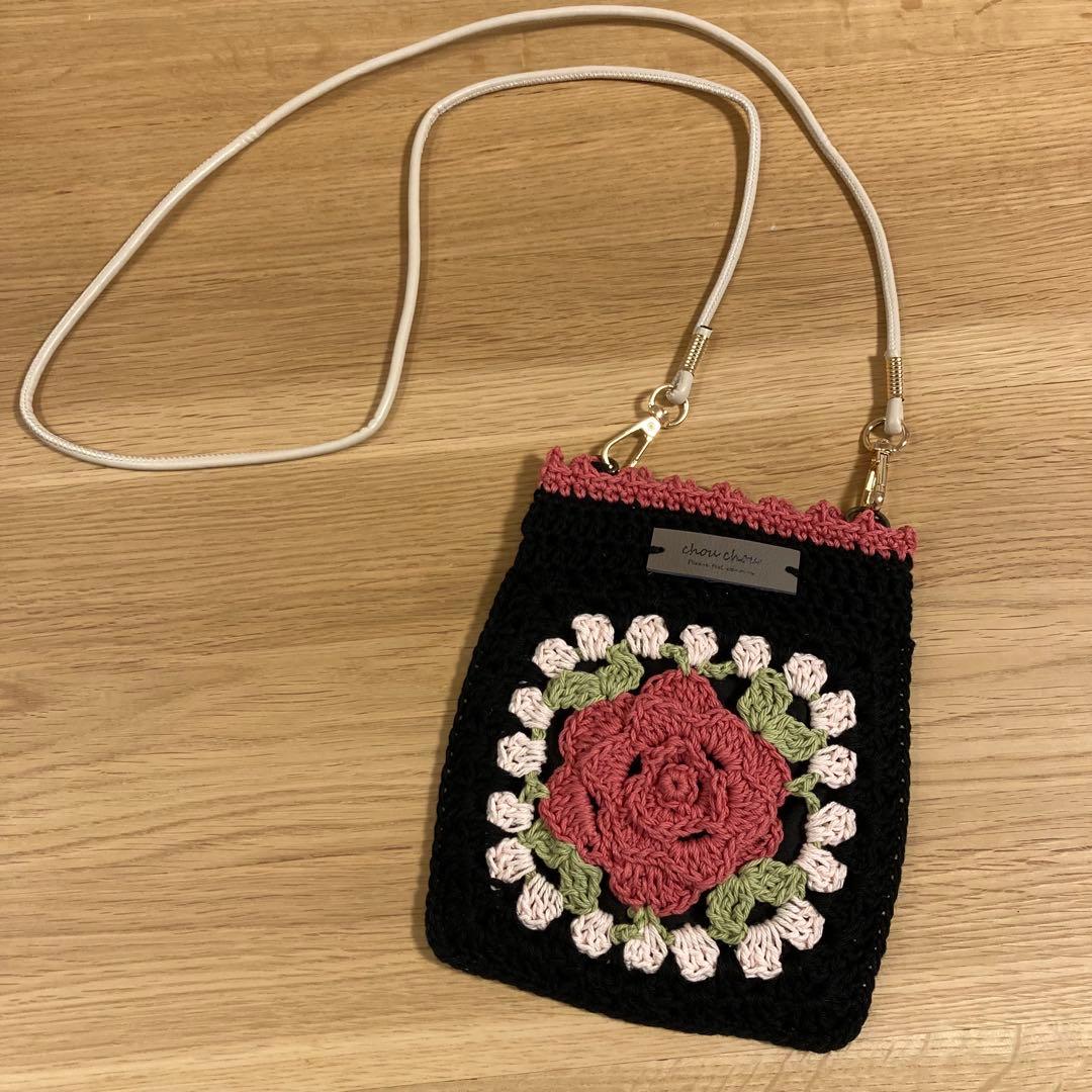 〈user_c7d7d101〉4点 黒 ピンクバラモチーフトートバッグ他