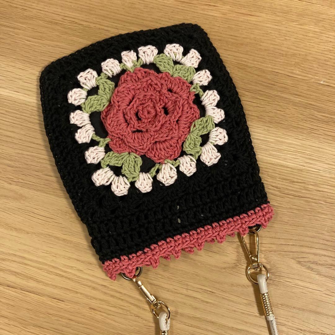 〈user_c7d7d101〉4点 黒 ピンクバラモチーフトートバッグ他