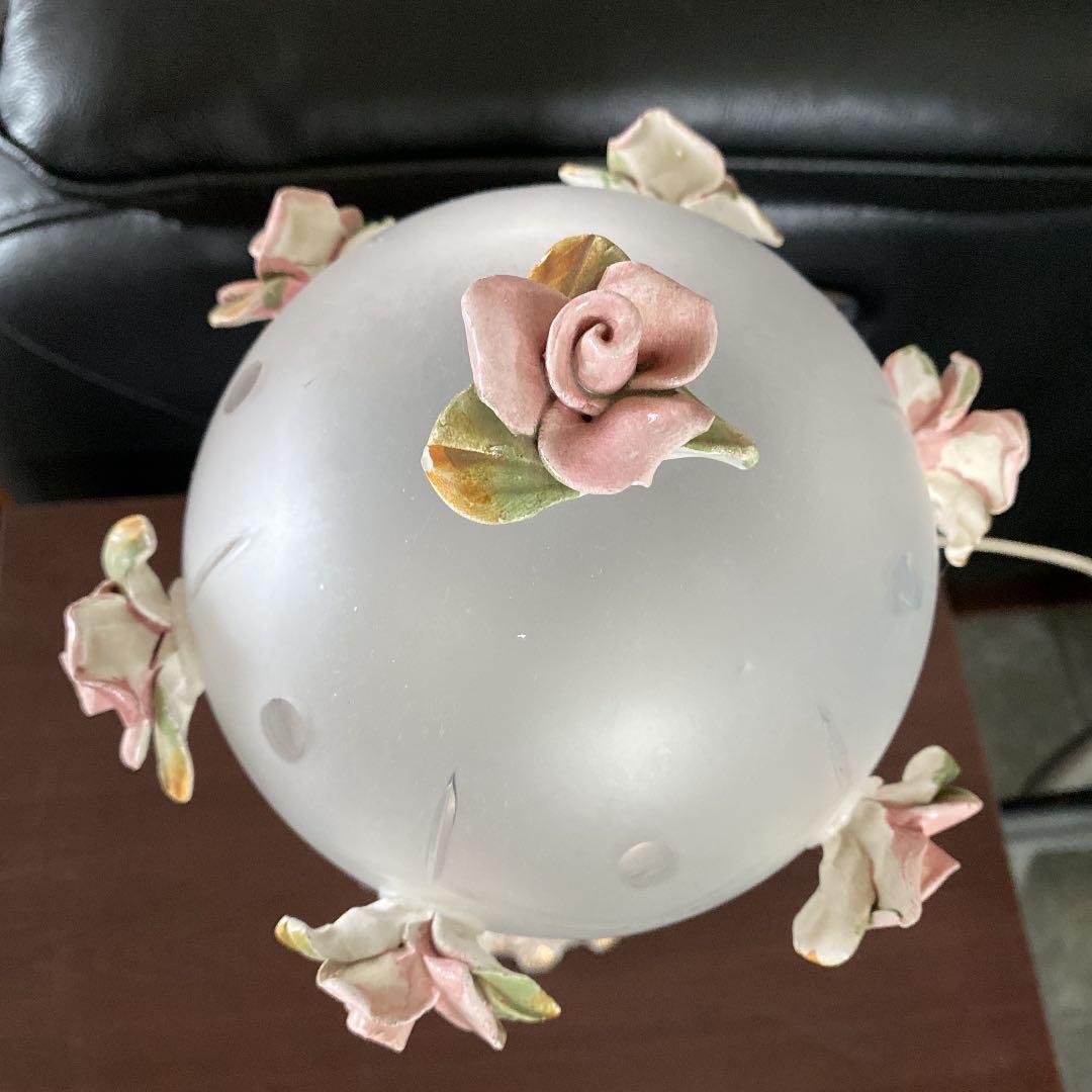 イタリア製　アンティーク薔薇のランプ
