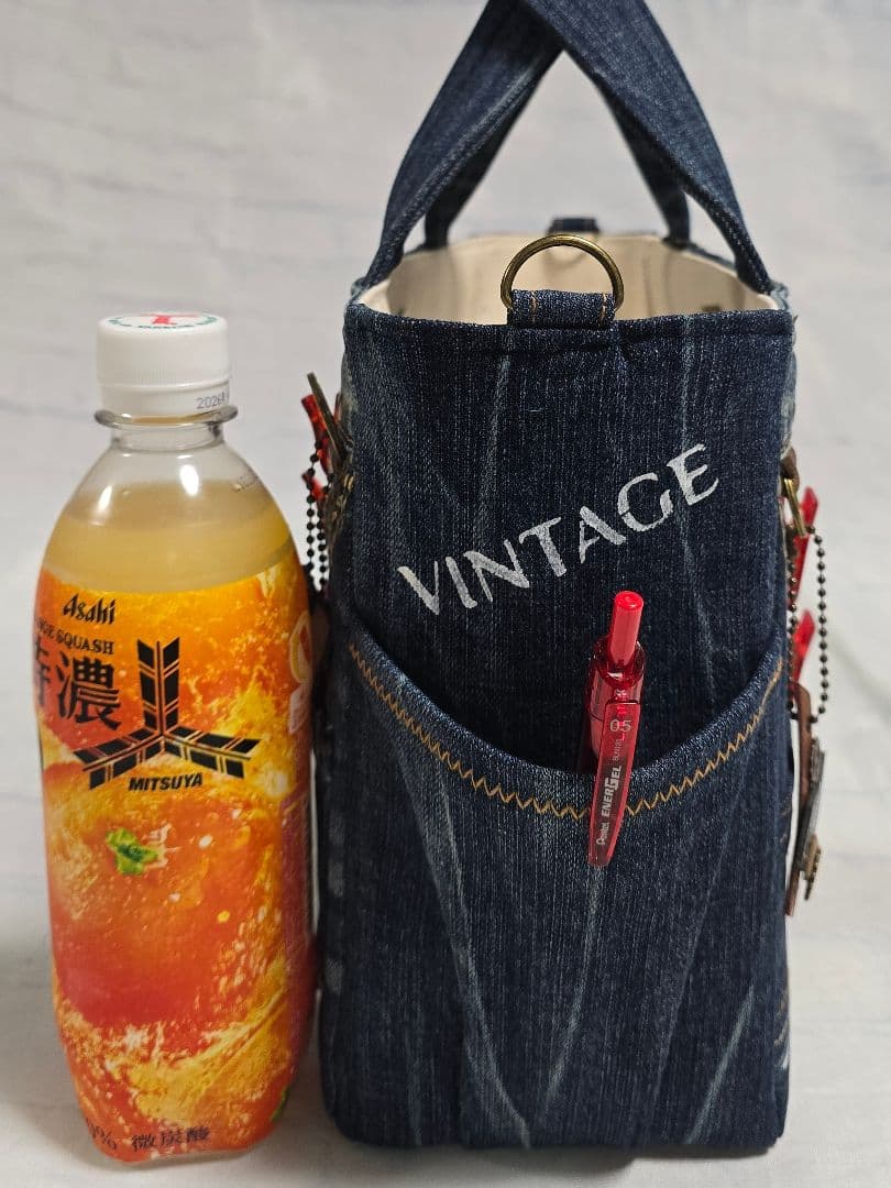 デニムリメイクトートバッグ お洒落カジュアル 男前