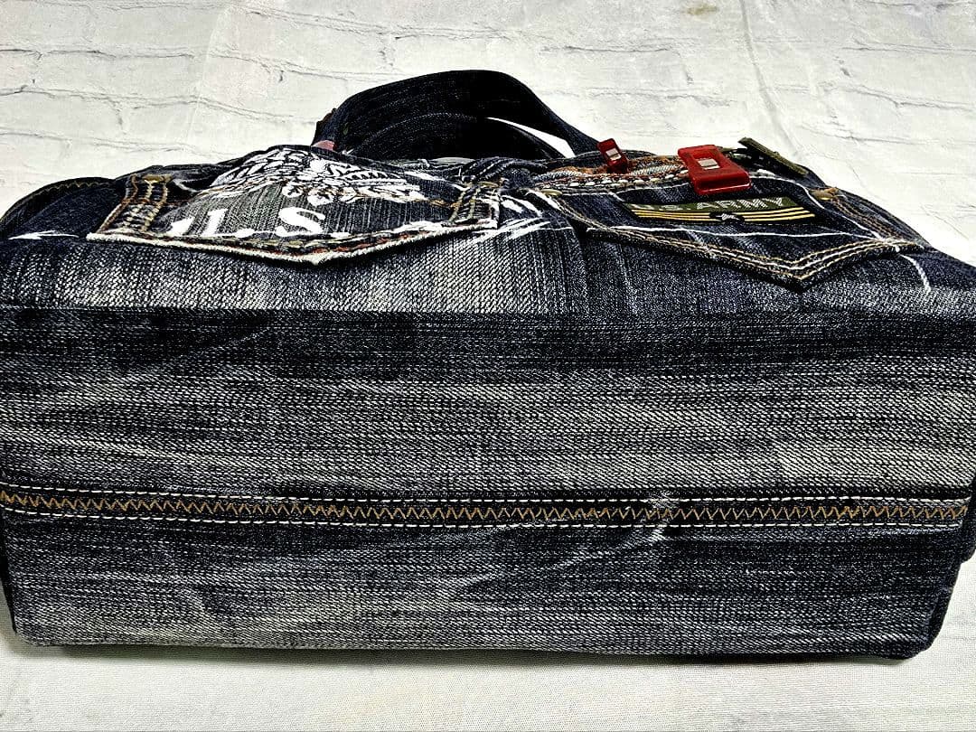 デニムリメイクトートバッグ お洒落カジュアル 男前