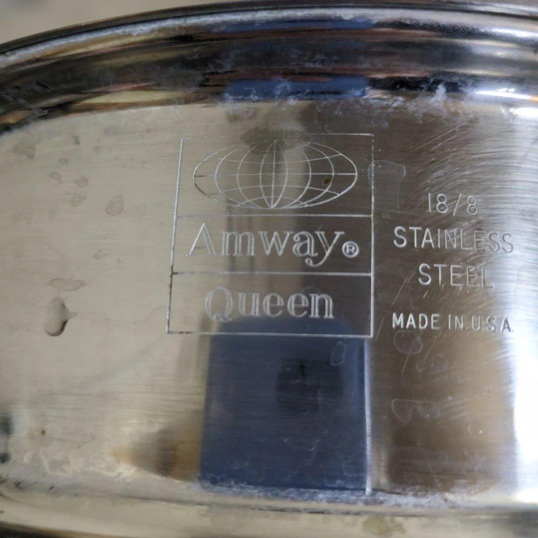 Queen ステンレススチール 両手鍋 蓋付き ↘