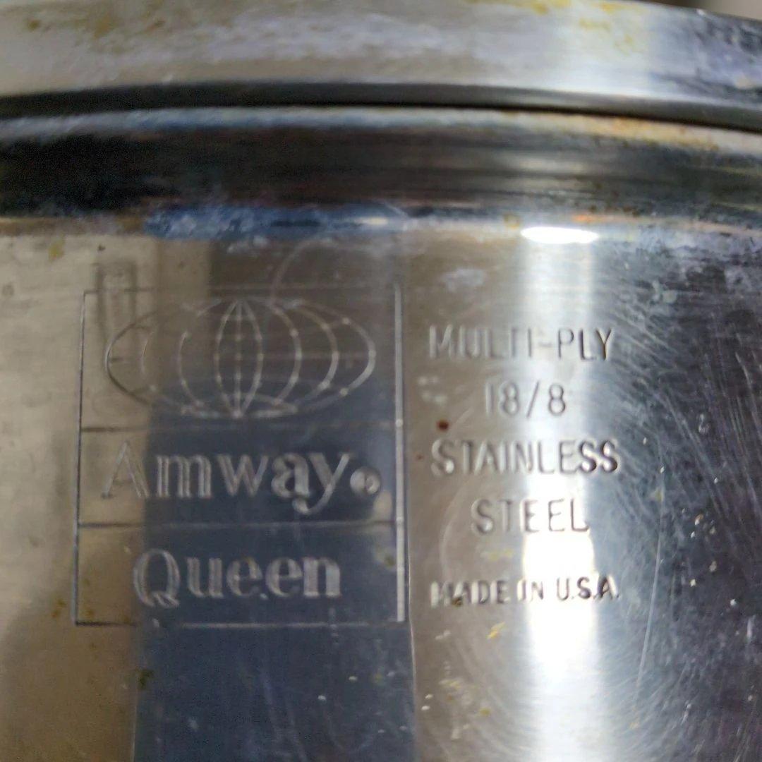 Queen ステンレススチール 両手鍋 蓋付き ↘