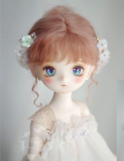E22 BJD 1/3 人形 ドール ウィッグ カツラ 耐熱 ハンドメイド