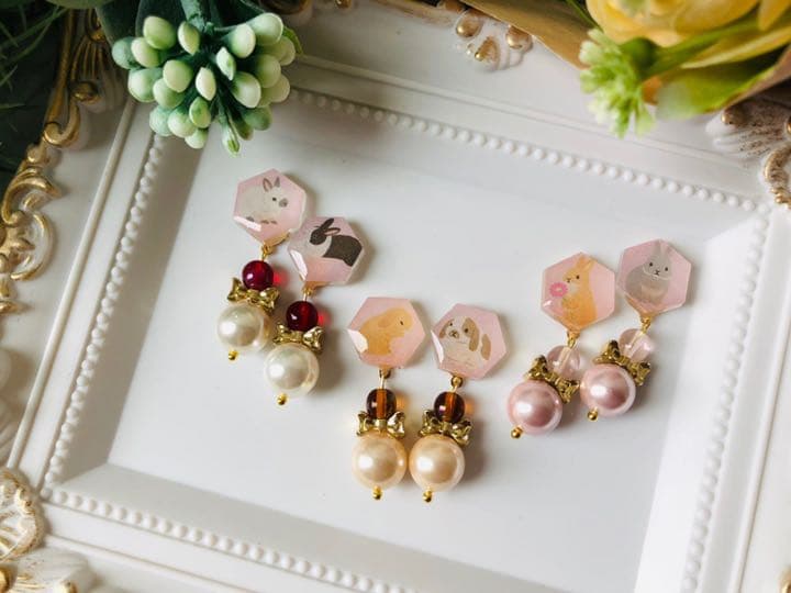 ✩.*˚HARUさん専用♡うさこピアス イヤリング