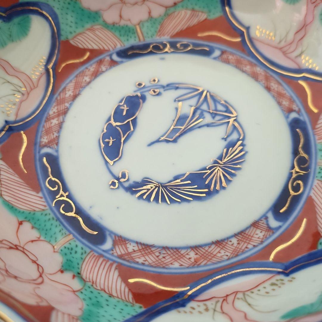 骨董　なます皿　色絵　沈金　牡丹　ぼたん　松竹梅　5枚〜