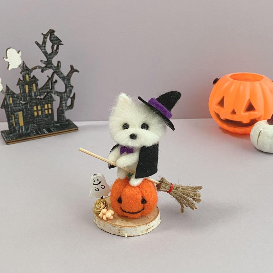 専用ページ　七輪で秋刀魚　ハロウィン　魔女ウエスティ　羊毛フェルト