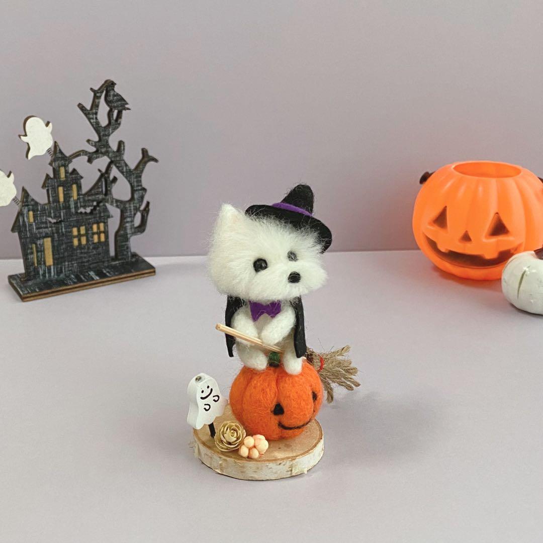 専用ページ　七輪で秋刀魚　ハロウィン　魔女ウエスティ　羊毛フェルト