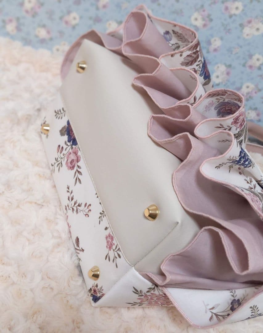 リバティ　サセックス　ピンクブラウン　フラップファスナー付ドレストート