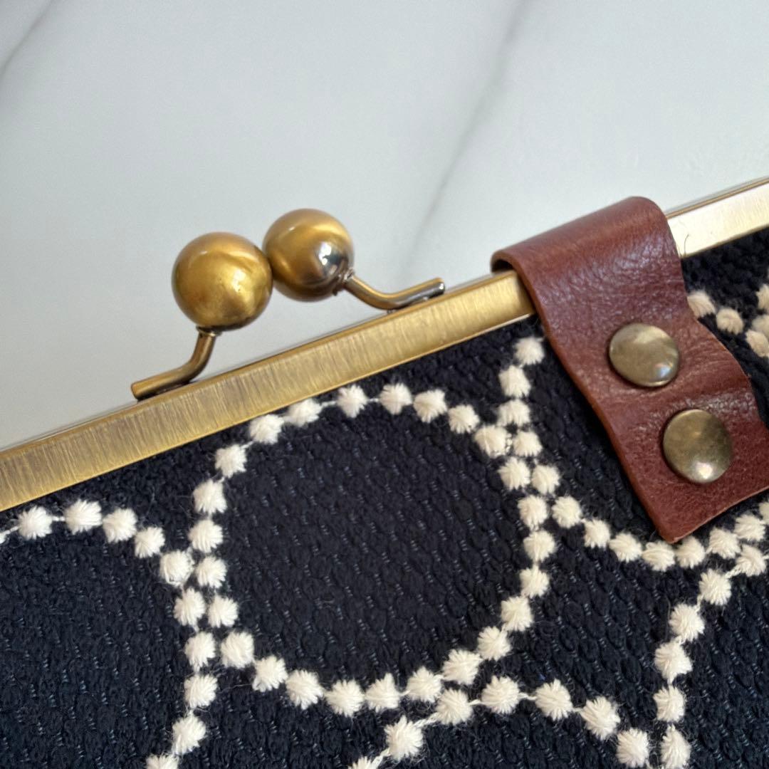 ハンドメイド minä perhonen タンバリン ボディバッグ がま口