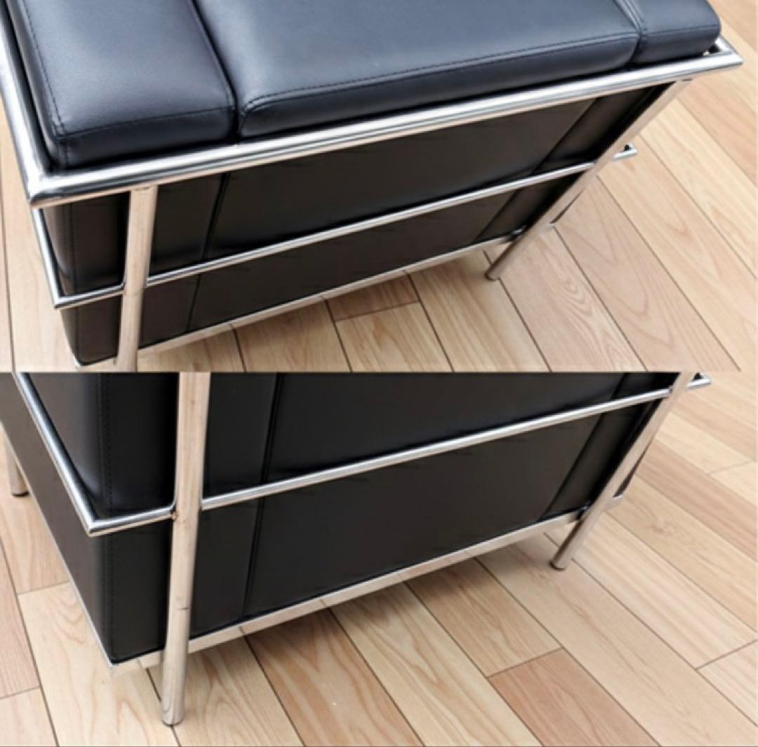 ルコルビジェ　モダンデザイン 1人掛けソファ ブラック　リプロダクト