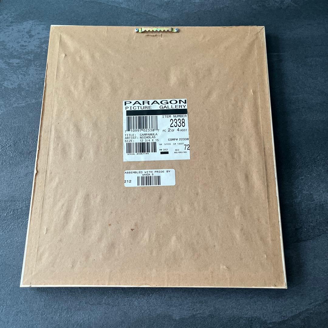 ボタニカルアート/花と蝶/ヴィンテージアート/植物画フレーム