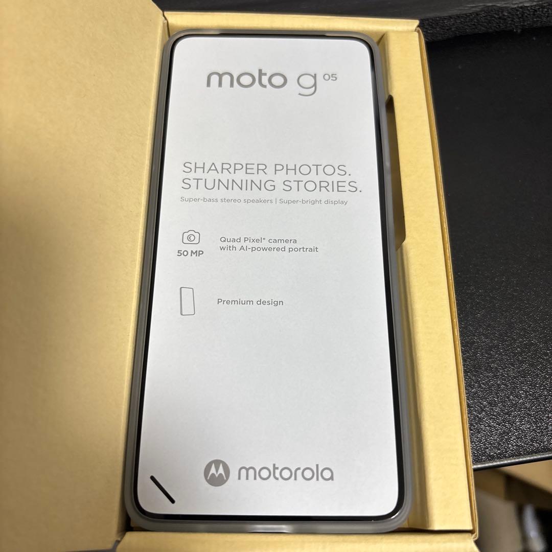 新品 moto g05 ミスティーブルー