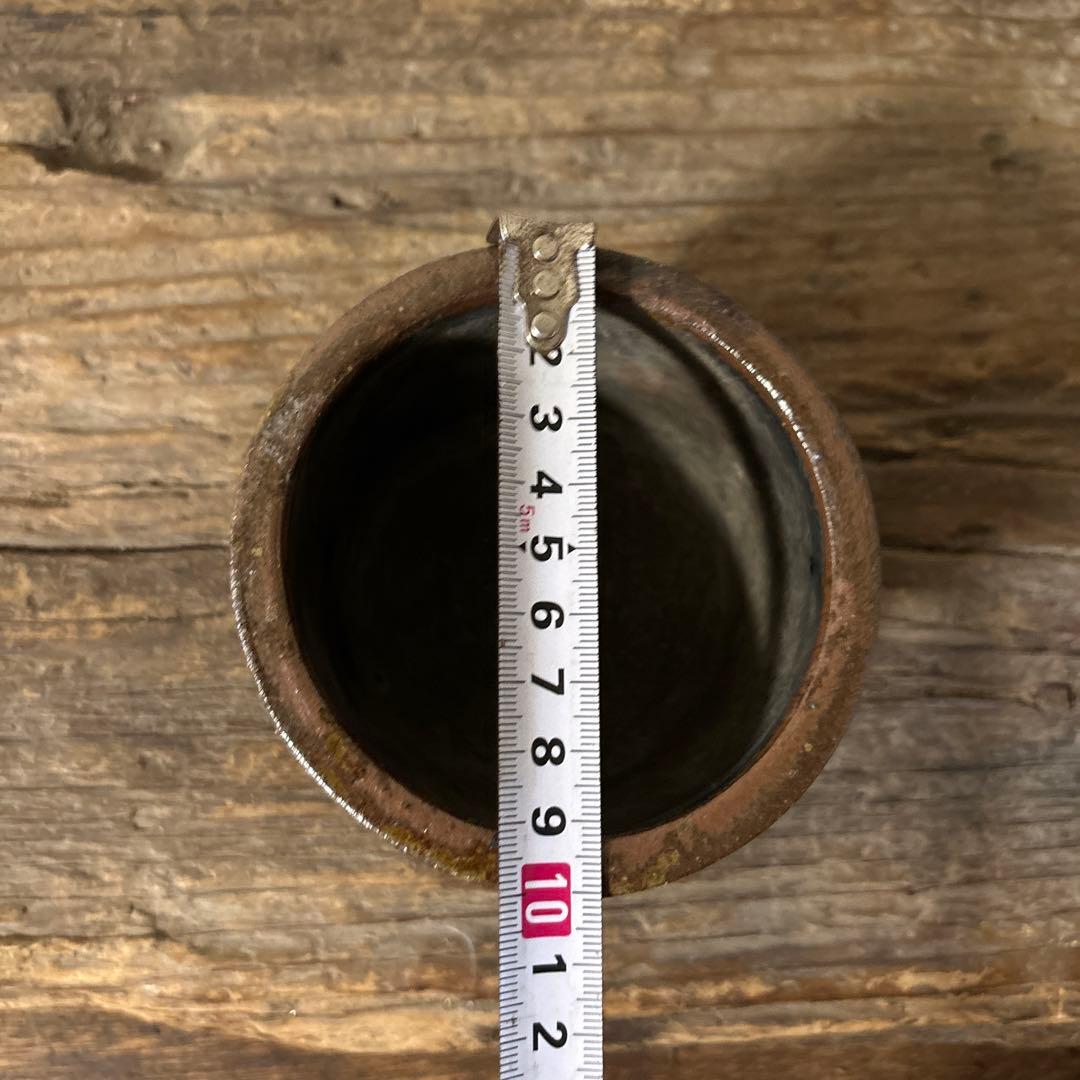 雰囲気のある古い九州民窯　古高取　火入れ　古道具　古唐津　花入検:白洲正子　李朝