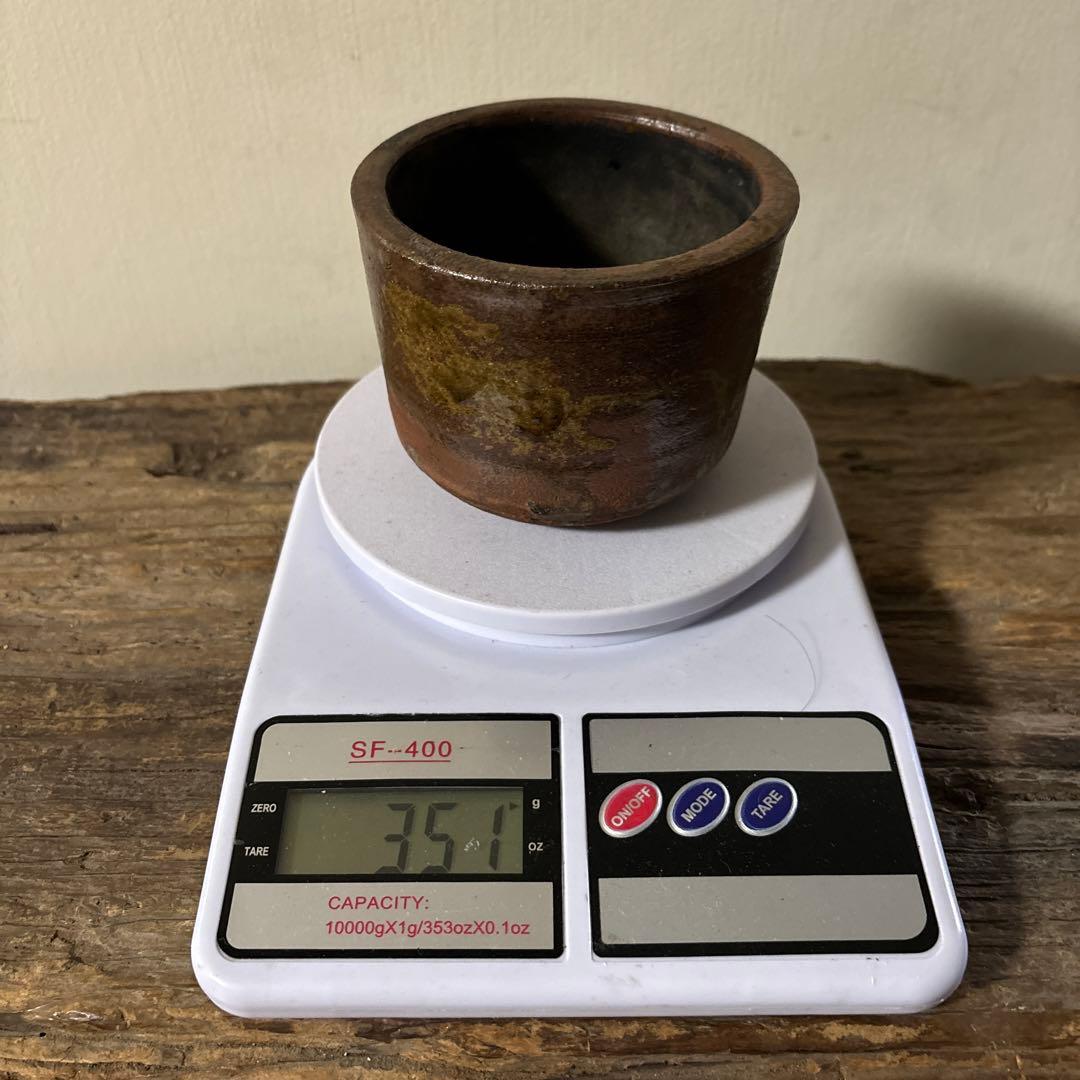 雰囲気のある古い九州民窯　古高取　火入れ　古道具　古唐津　花入検:白洲正子　李朝