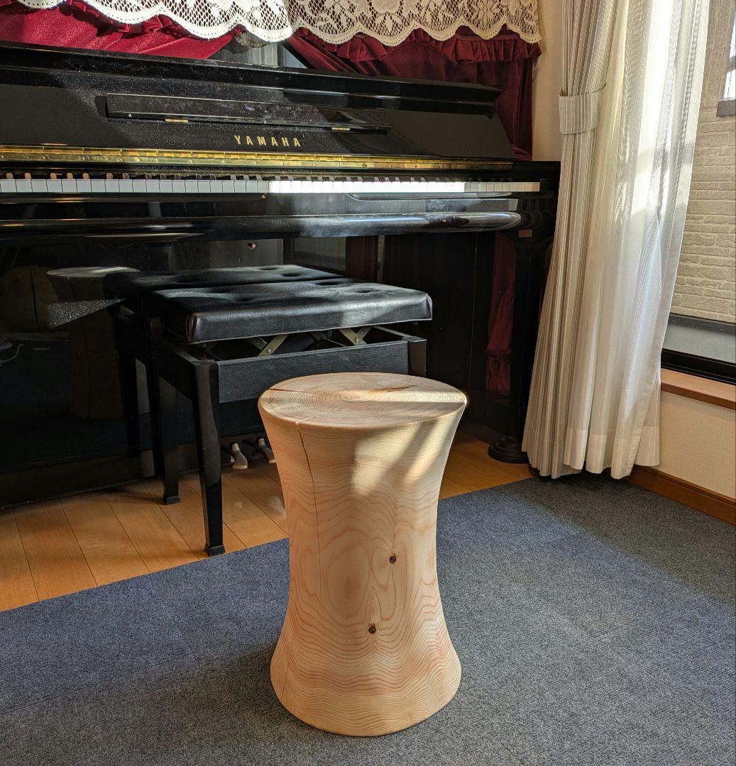 ppp　檜　丸太　椅子　スツール　高さ約45.5㎝