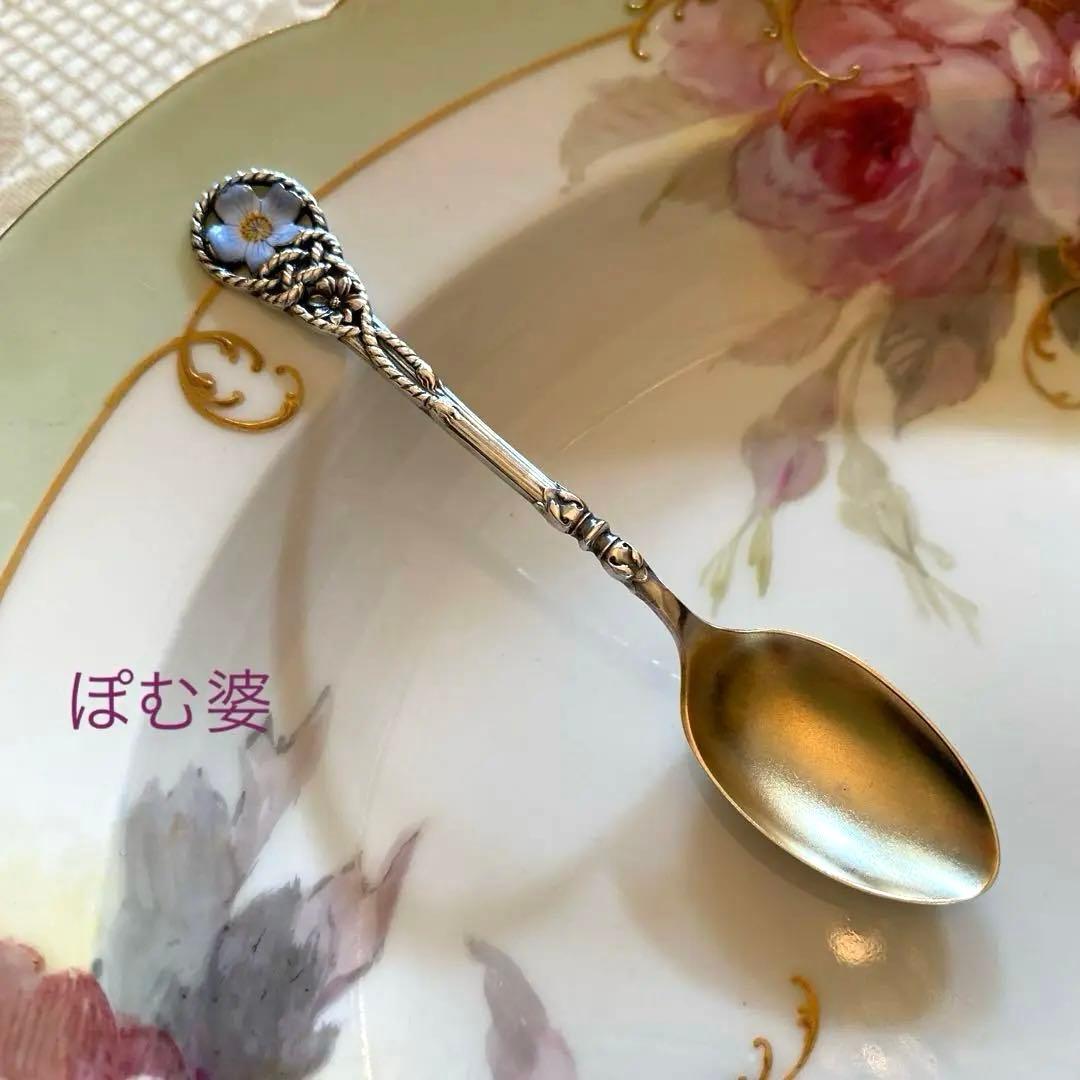 【米国／リード＆バートン】純銀 スターリングシルバー／スプーン「エナメル」