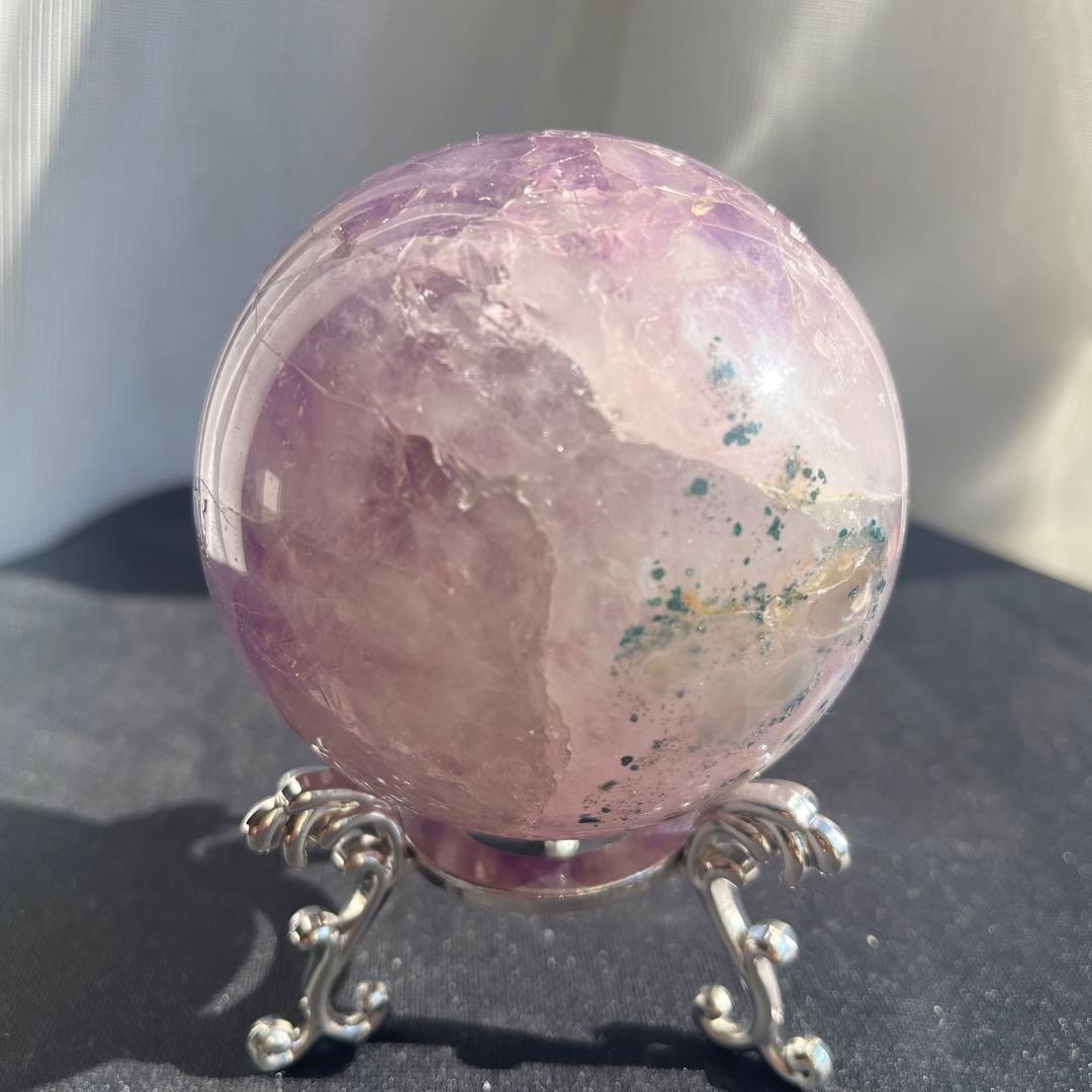 ブラジル産❣️美品❣️天然石透明感アメジストの笑い口NO.011806